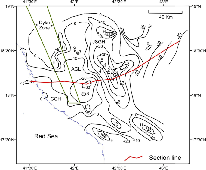 Source zone modelling for the Harrat Al-Birk, Red Sea coast: insight from  crustal rheological parameters and gravity anomaly interpretation