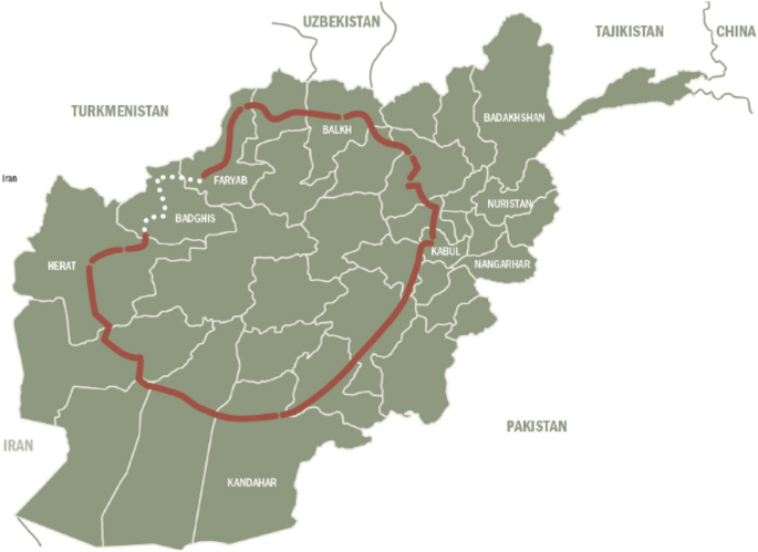 Minstrel Boy: Map of Afghanistan and the Ring Road