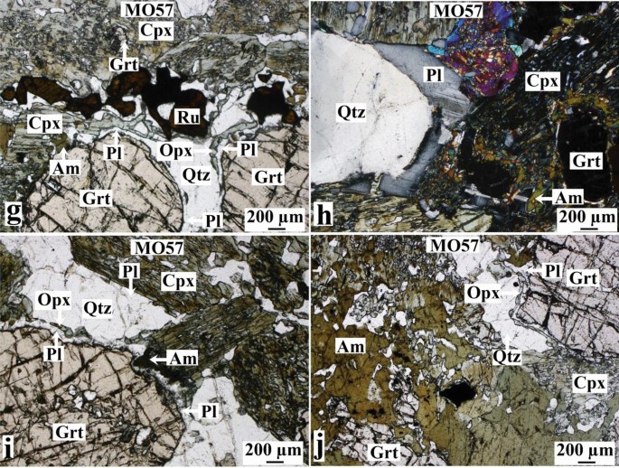 Whole-rock chemical analyses of metamafic and associated evolved