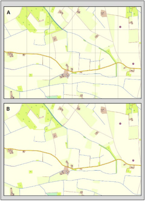 Quadratische Gitterzellen in Topographischen Karten erhöhen die Genauigkeit  von Distanzschätzungen