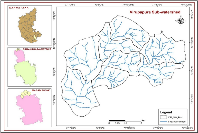 Morphometric analysis and prioritization of Virupapura micro-watersheds using GIS and remote sensing techniques in Cauvery River Basin, India - Discover Environment