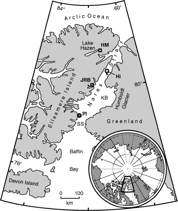 Unblocking Of The Nares Strait By Greenland And Ellesmere Ice Sheet Retreat 10 000 Years Ago Nature