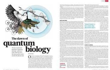 Physics of life: The dawn of quantum biology : Nature News