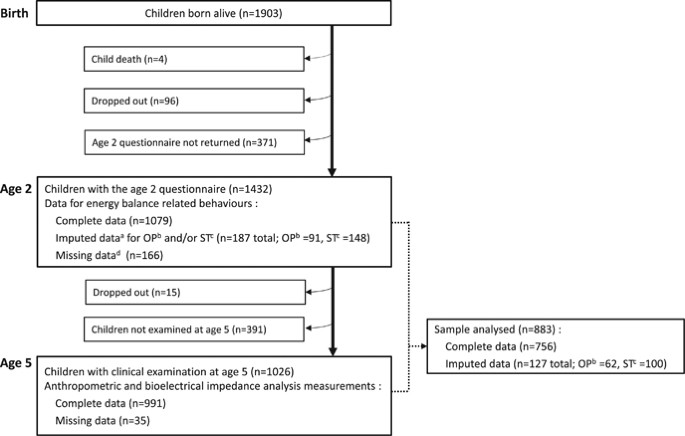 Prospective Associations Between Energy Balance Related Behaviors At 2 Years Of Age And Subsequent Adiposity The Eden Mother Child Cohort International Journal Of Obesity