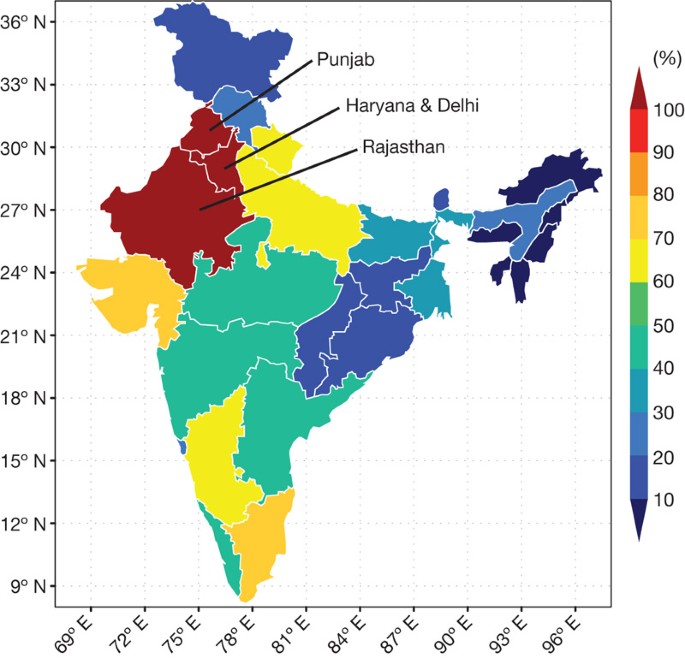 Satellite Based Estimates Of Groundwater Depletion In India Nature