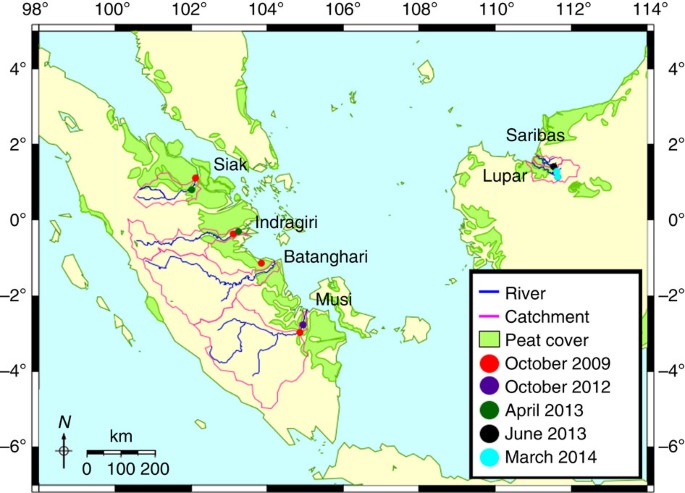 The impact of disturbed peatlands on river outgassing in Southeast 