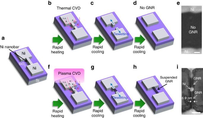 Wafer Scale Fabrication And Growth Dynamics Of Suspended Graphene Nanoribbon Arrays Nature Communications