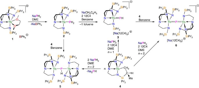 Thorium Phosphorus Triamidoamine Complexes Containing Th P Single And Multiple Bond Interactions Nature Communications