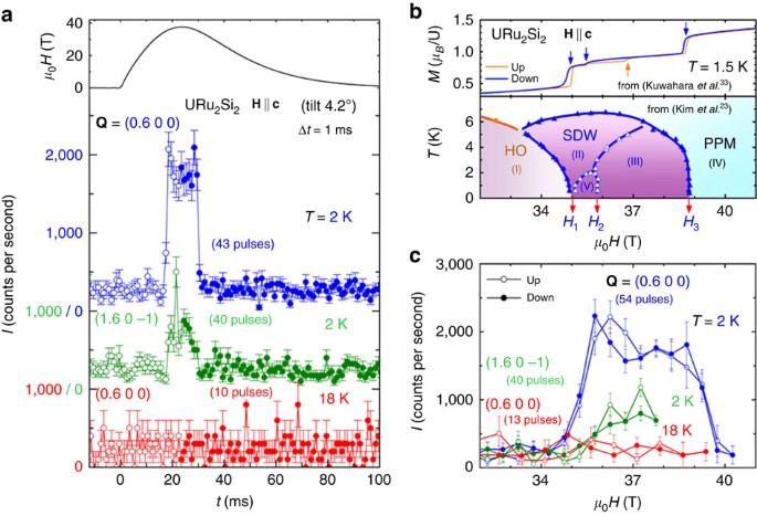 Field Induced Spin Density Wave Beyond Hidden Order In Uru 2 Si 2 Nature Communications