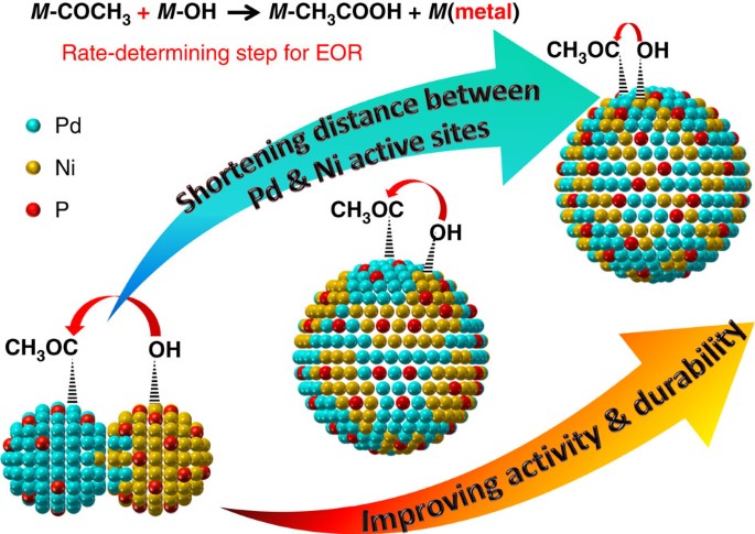 Improved ethanol electrooxidation performance by shortening Pd–Ni active  site distance in Pd–Ni–P nanocatalysts | Nature Communications