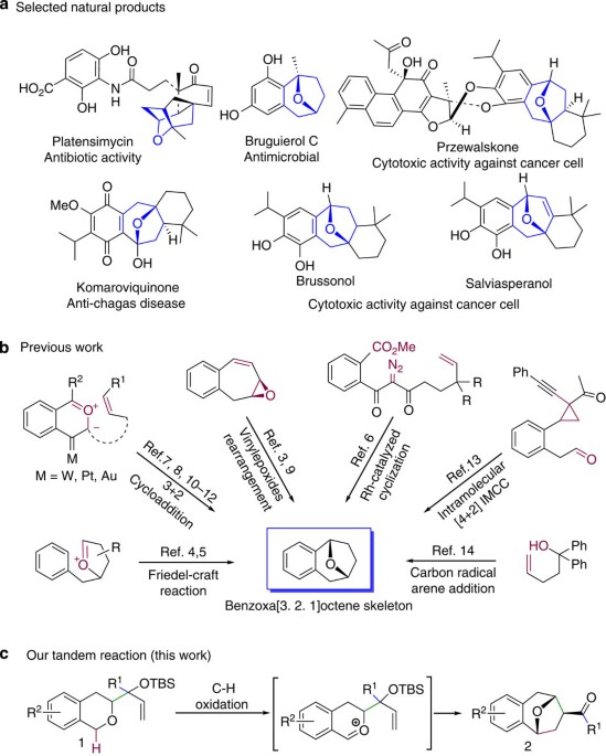 Tandem C H Oxidation Cyclization Rearrangement And Its Application To Asymmetric Syntheses Of Brussonol And Przewalskine E Nature Communications