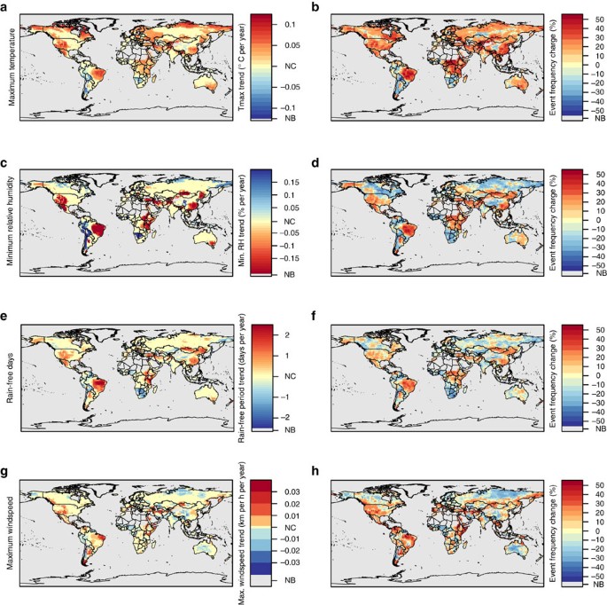 Climate Induced Variations In Global Wildfire Danger From 1979 To 13 Nature Communications