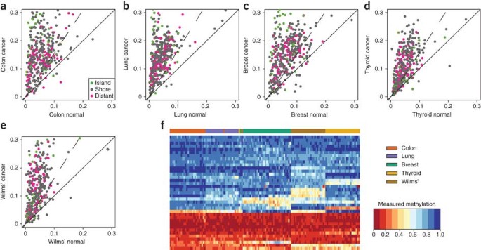 Increased methylation variation in epigenetic domains across cancer types