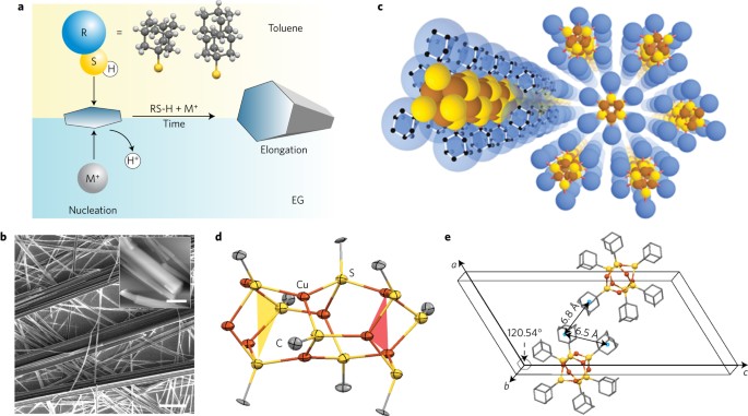 Hybrid metal–organic chalcogenide nanowires with electrically conductive inorganic core through diamondoid-directed assembly