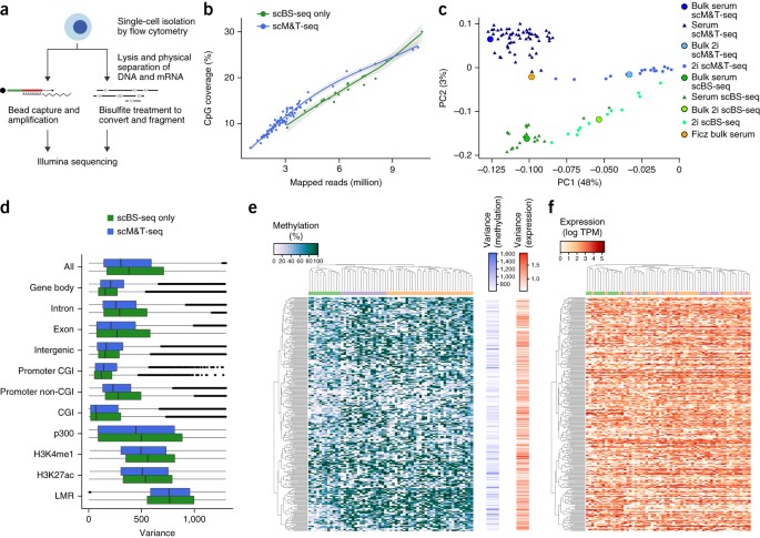 Parallel single-cell sequencing links transcriptional and epigenetic  heterogeneity | Nature Methods