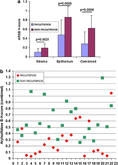 Arylsulfatase b (n-acetylgalactosamine-4-sulfatase): potential role as a biomarker in prostate cancer