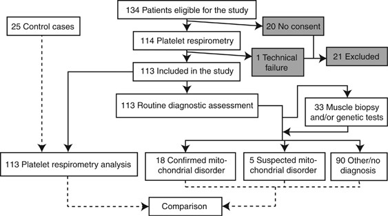 Oxygen consumption in platelets as an adjunct diagnostic method for pediatric mitochondrial disease