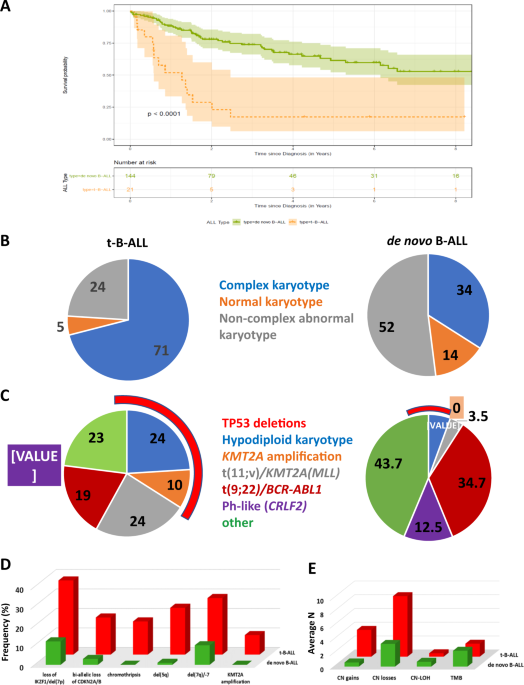 Therapy-related B-cell acute lymphoblastic leukemia in adults has unique genetic profile with frequent loss of TP53 and inferior outcome