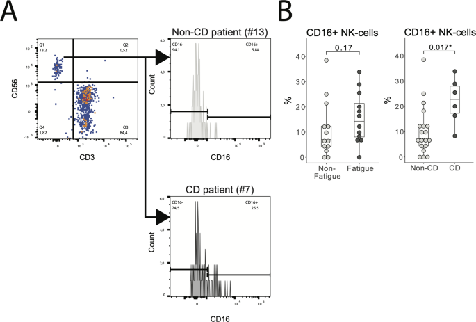 Cognitive impairments correlate with increased central nervous