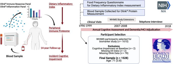 Plasma proteins related to inflammatory diet predict future 