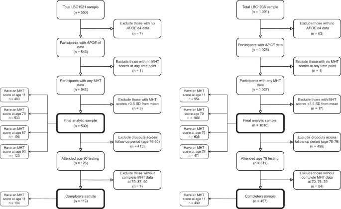 Effect sizes of APOE e4 on the same general cognitive ability test taken by the same people from age 11 to age 90: The Lothian Birth Cohorts 1921 and 1936
