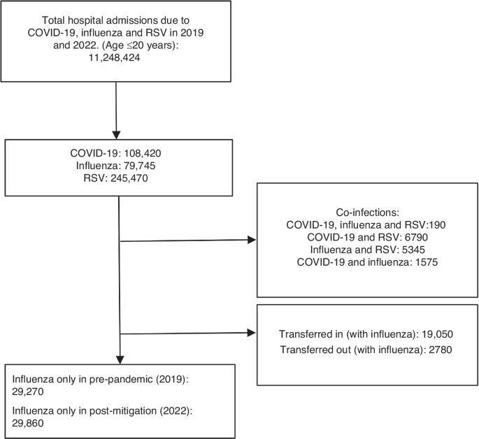 Clinical outcomes of influenza in individuals aged ≤20 years before and after COVID-19: a national analysis of mortality and complications - Pediatric Research