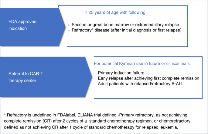 Clinical utilization of chimeric antigen receptor t-cells (car-t) in b-cell acute lymphoblastic leukemia (all)–an expert opinion from the european soc