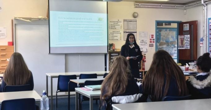 Secondary school students educate peers on good oral health