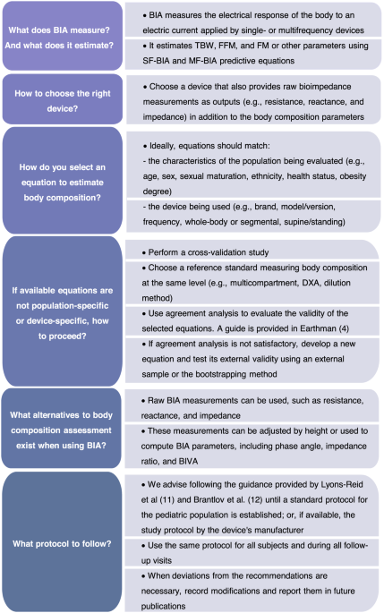 Bioelectrical Impedance Analysis (BIA)