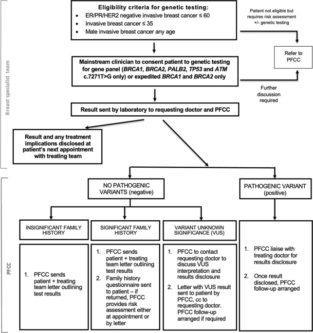 Mainstream genetic testing for breast cancer patients: early