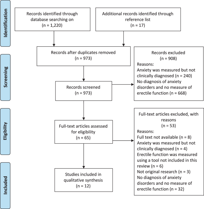 Erectile dysfunction in patients with anxiety disorders: a systematic review