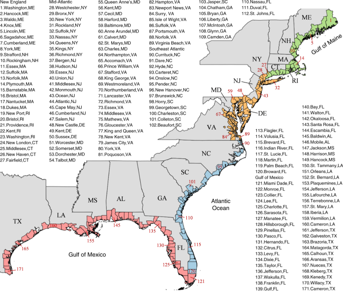 Climate Change Exacerbates Hurricane Flood Hazards Along Us Atlantic And Gulf Coasts In Spatially Varying Patterns Nature Communications Climate Change Exacerbates Hurricane Flood Hazards Along Us Atlantic And Gulf Coasts In Spatially Varying Patterns Nature Communications