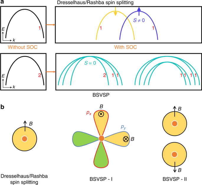 Band Splitting With Vanishing Spin Polarizations In Noncentrosymmetric Crystals Nature Communications