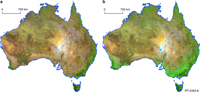 Exposed soil and mineral map of the Australian continent revealing the land at its barest Nature Communications