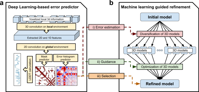 Improved protein structure refinement guided by deep learning based  accuracy estimation | Nature Communications