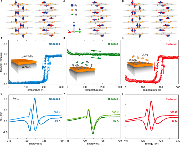 Reversible Hydrogen Control Of Antiferromagnetic Anisotropy In A Fe 2 O 3 Nature Communications Reversible Hydrogen Control Of Antiferromagnetic Anisotropy In A Fe 2 O 3 Nature Communications