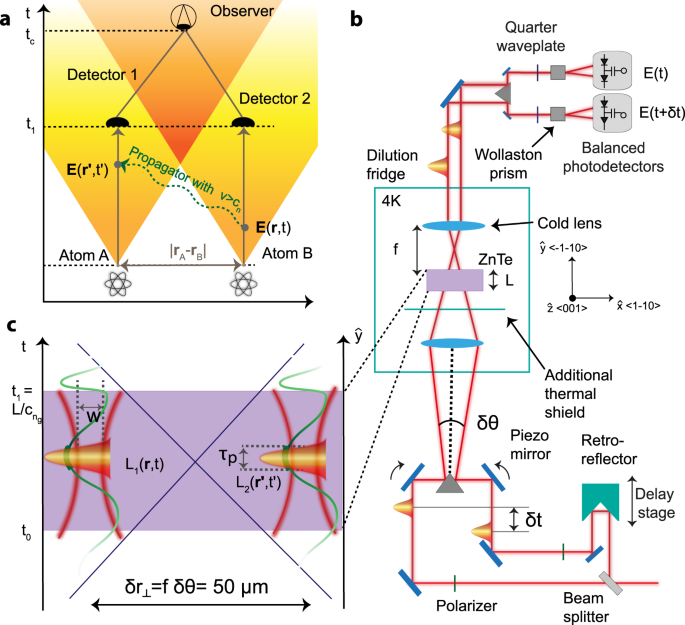 Detection of quantum-vacuum field correlations outside the light cone |  Nature Communications