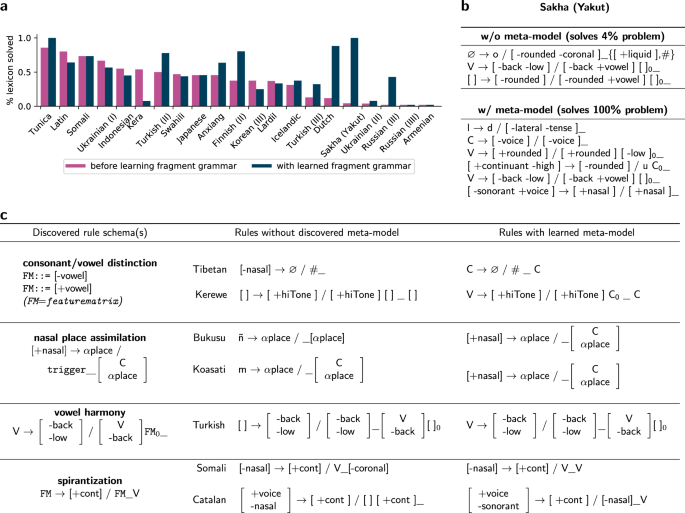 Synthesizing theories of human language with Bayesian program induction