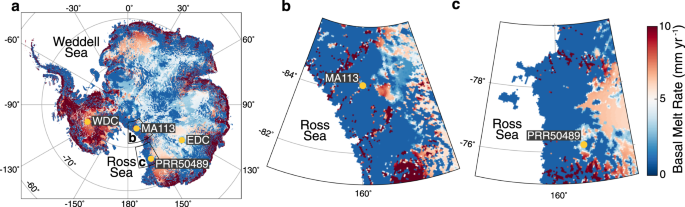 Subglacial precipitates record Antarctic ice sheet response to late  Pleistocene millennial climate cycles | Nature Communications