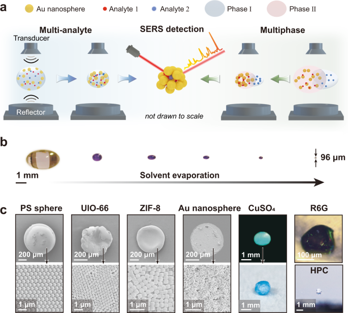 Lossless enrichment of trace analytes in levitating droplets for multiphase and multiplex detection