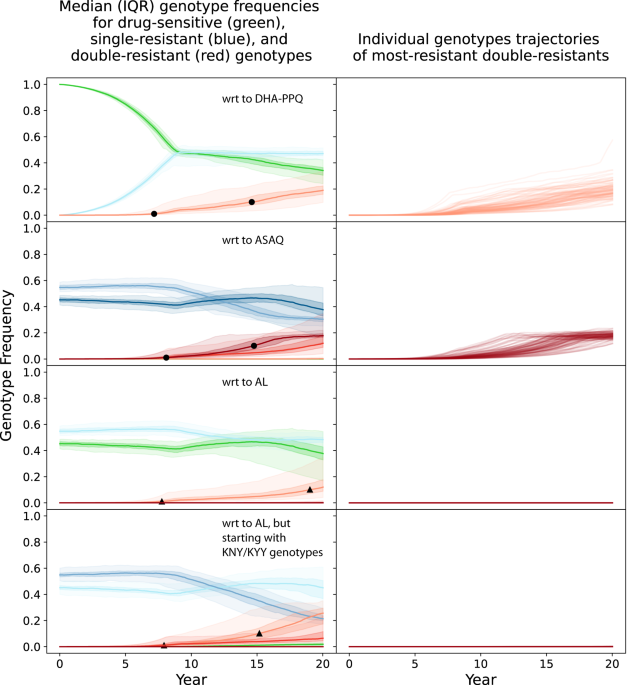 Assessing emergence risk of double-resistant and triple-resistant genotypes of Plasmodium falciparum | Nature Communications... 