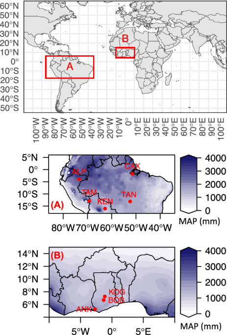 Contrasting carbon cycle along tropical forest aridity gradients in ...