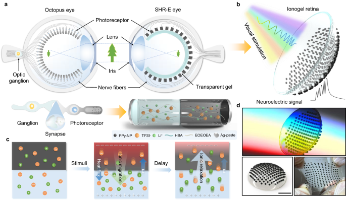 A bionic self-driven retinomorphic eye with ionogel photosynaptic retina