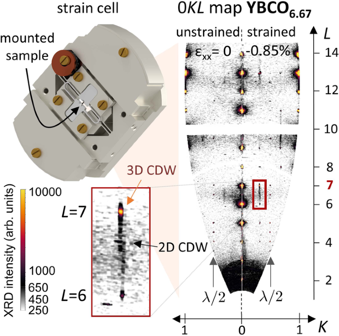 Using strain to uncover the interplay between two- and three-dimensional charge density waves in high-temperature superconducting yba2cu3oy