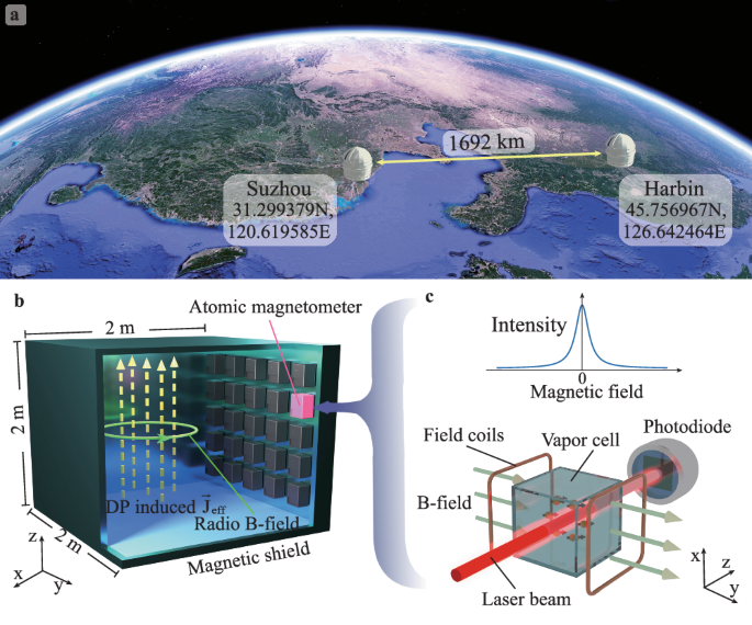 Long-baseline quantum sensor network as dark matter haloscope