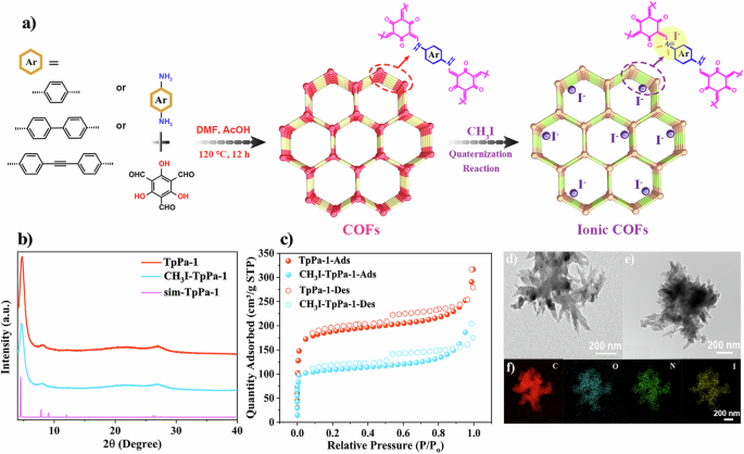 Enhancing Photocatalytic Water Splitting with Ionic Polarization in COFs