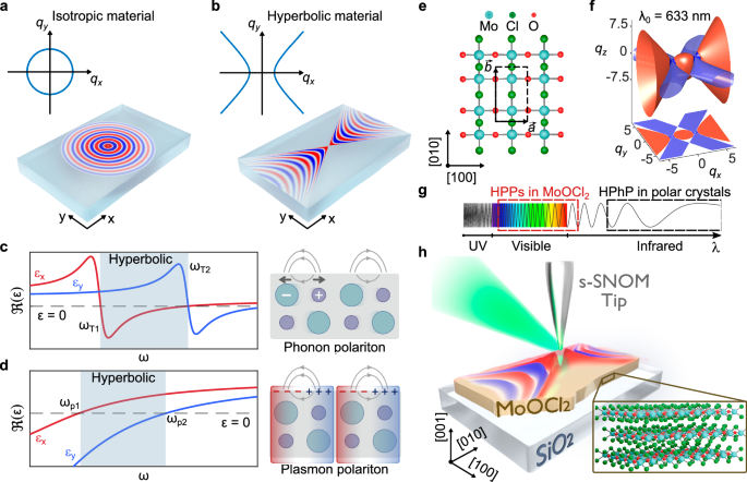 Visible-frequency hyperbolic plasmon polaritons in a natural van der ...