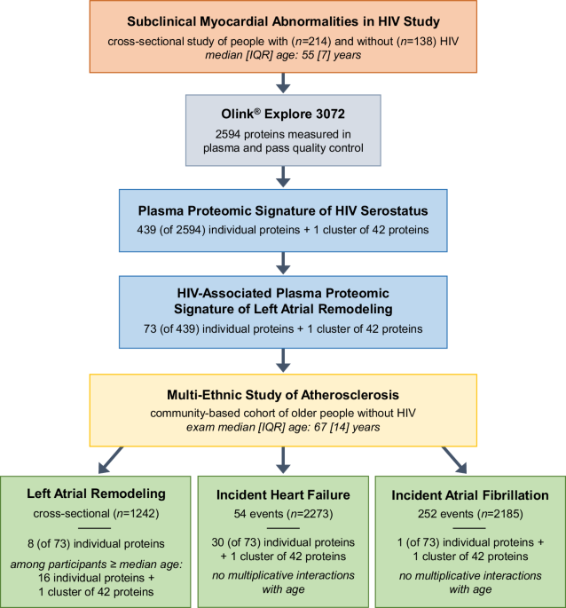 Proteomic signature of HIV-associated subclinical left atrial 