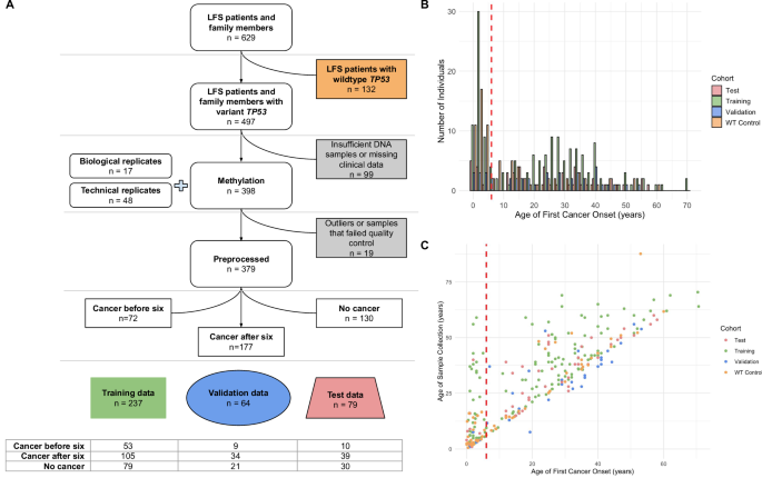 Peripheral blood DNA methylation predicts the early onset of primary tumor in TP53 mutation carriers - Nature Communications