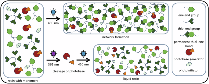 Spatial control of curing kinetics in thiol-ene-systems through ...